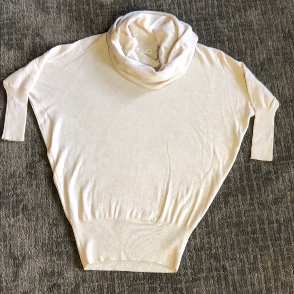 Cowl neck sweater.